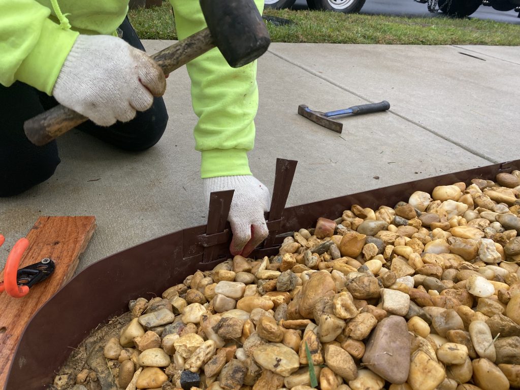 river rock landscaping